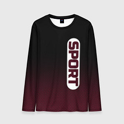 Мужской лонгслив Sport чёрно-розовый текстурный градиент