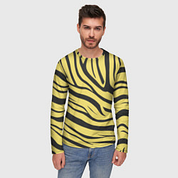 Лонгслив мужской Светлый тигровый паттерн, цвет: 3D-принт — фото 2