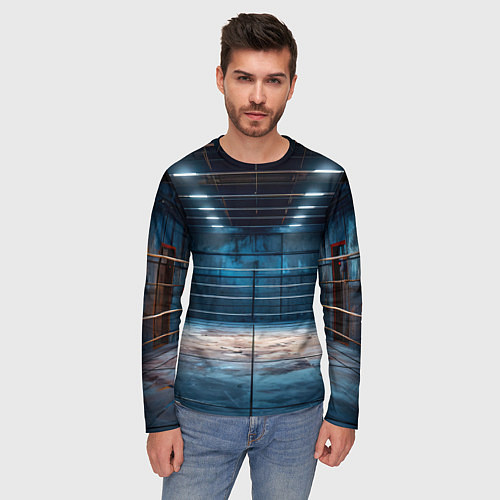 Мужской лонгслив Бойцовский спортзал / 3D-принт – фото 3
