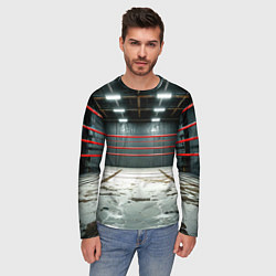 Лонгслив мужской Красный ринг, цвет: 3D-принт — фото 2