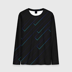 Мужской лонгслив Color blue black