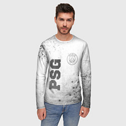 Лонгслив мужской PSG - white gradient вертикально, цвет: 3D-принт — фото 2