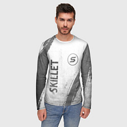 Лонгслив мужской Skillet - white gradient вертикально, цвет: 3D-принт — фото 2