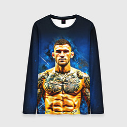 Лонгслив мужской Дастин Порье на синем, цвет: 3D-принт