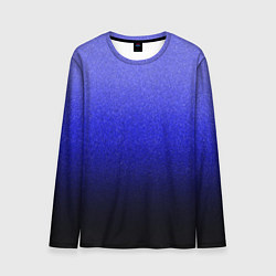 Лонгслив мужской Градиент индиго из синего в чёрный, цвет: 3D-принт
