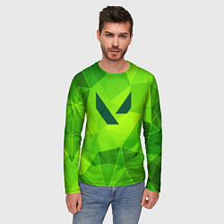 Лонгслив мужской Valorant green poly, цвет: 3D-принт — фото 2