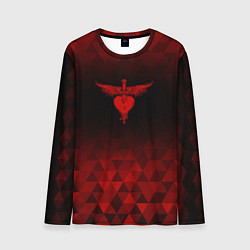 Лонгслив мужской Bon Jovi red poly, цвет: 3D-принт