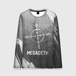Лонгслив мужской Megadeth - grey gradient, цвет: 3D-принт
