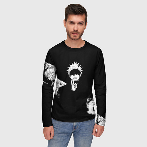 Мужской лонгслив Сатору годжо битва / 3D-принт – фото 3