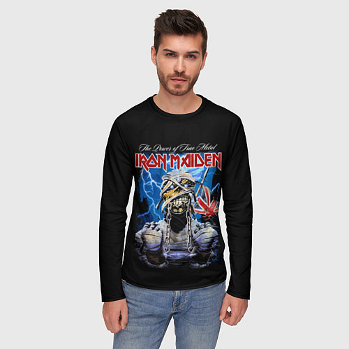 Мужской лонгслив Powerslave Iron Maiden - мумия / 3D-принт – фото 3