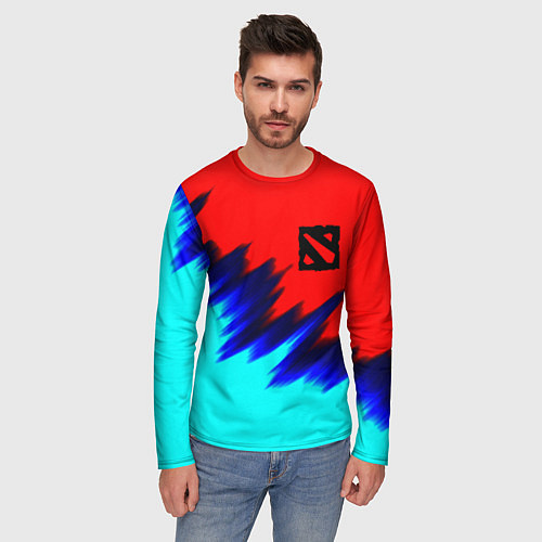 Мужской лонгслив Dota краски / 3D-принт – фото 3