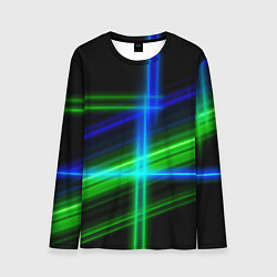 Мужской лонгслив Color blue black green