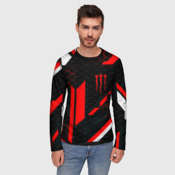 Лонгслив мужской Monster energy sport geometry, цвет: 3D-принт — фото 2