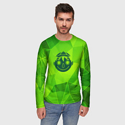 Лонгслив мужской Tomodachi Game green poly, цвет: 3D-принт — фото 2