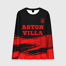 Лонгслив мужской Aston Villa - red gradient посередине, цвет: 3D-принт