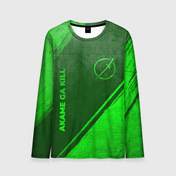 Мужской лонгслив Akame ga Kill - green gradient вертикально