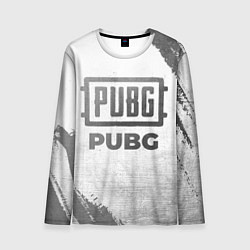 Лонгслив мужской PUBG - white gradient, цвет: 3D-принт