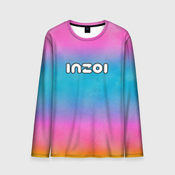 Лонгслив мужской Inzoi розово-голубой фон, цвет: 3D-принт