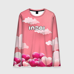 Лонгслив мужской Inzoi сердечки и облака, цвет: 3D-принт