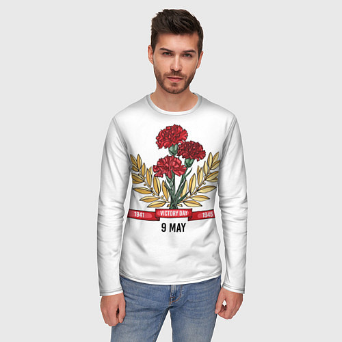 Мужской лонгслив 9 Мая victory day / 3D-принт – фото 3