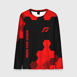 Лонгслив мужской Need for Speed - red gradient вертикально, цвет: 3D-принт