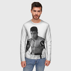 Лонгслив мужской Молодой Мухаммед Али, цвет: 3D-принт — фото 2