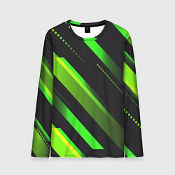 Лонгслив мужской Color black green, цвет: 3D-принт