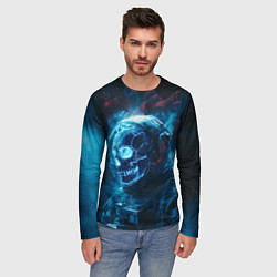 Лонгслив мужской Скелет американского космонавта, цвет: 3D-принт — фото 2