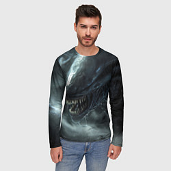 Лонгслив мужской Чужой с открытой пастью, цвет: 3D-принт — фото 2