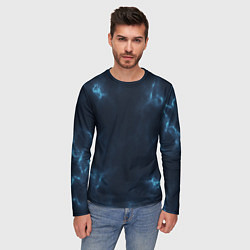 Лонгслив мужской The color is blue, цвет: 3D-принт — фото 2