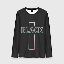 Лонгслив мужской Black - cross, цвет: 3D-принт