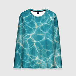 Мужской лонгслив Текстура воды с бликами