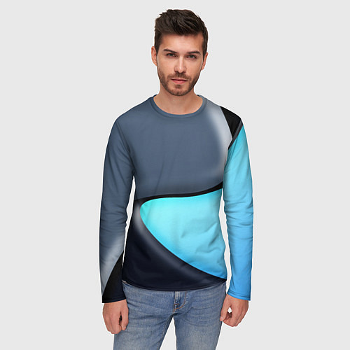 Мужской лонгслив Разноцветный / 3D-принт – фото 3