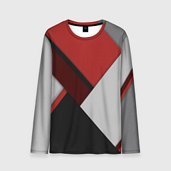 Мужской лонгслив Color black red grey