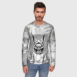 Лонгслив мужской Фенек в балахоне, цвет: 3D-принт — фото 2