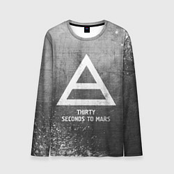 Мужской лонгслив Thirty Seconds to Mars - grey gradient