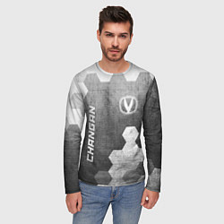 Лонгслив мужской Changan - grey gradient вертикально, цвет: 3D-принт — фото 2