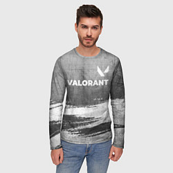 Лонгслив мужской Valorant - grey gradient посередине, цвет: 3D-принт — фото 2