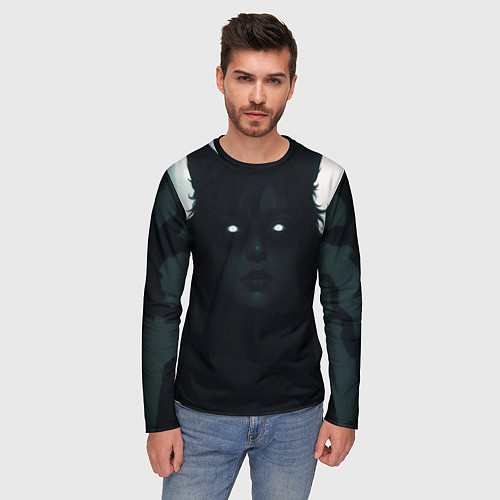 Мужской лонгслив Волчица / 3D-принт – фото 3