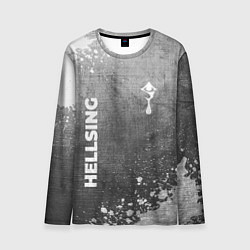 Лонгслив мужской Hellsing - grey gradient вертикально, цвет: 3D-принт
