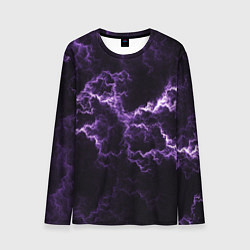 Лонгслив мужской Lightning purple flicker, цвет: 3D-принт