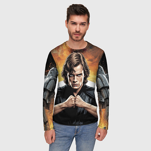 Мужской лонгслив Энакин скайуокер star wars / 3D-принт – фото 3