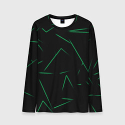 Мужской лонгслив Color light green line