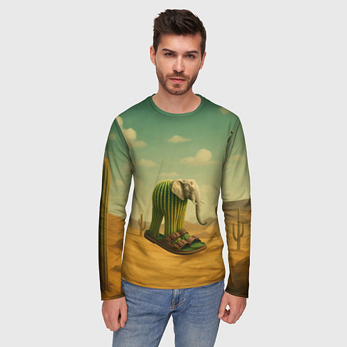 Мужской лонгслив Лирили ларила мем / 3D-принт – фото 3