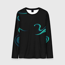 Лонгслив мужской Color light blue abstraction, цвет: 3D-принт