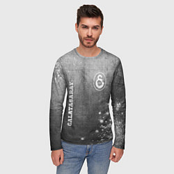Лонгслив мужской Galatasaray - grey gradient вертикально, цвет: 3D-принт — фото 2