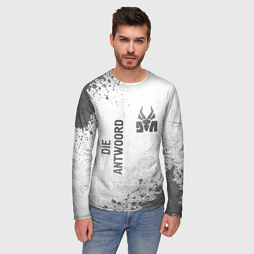 Мужской лонгслив Die Antwoord - white gradient вертикально / 3D-принт – фото 3