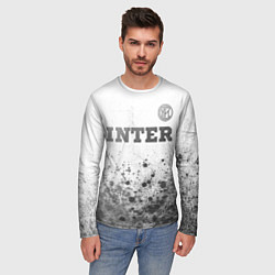 Лонгслив мужской Inter - white gradient посередине, цвет: 3D-принт — фото 2