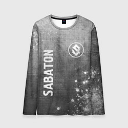 Мужской лонгслив Sabaton - grey gradient вертикально