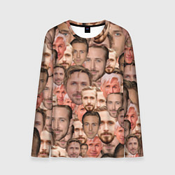 Лонгслив мужской Лица Райана Гослинга, цвет: 3D-принт